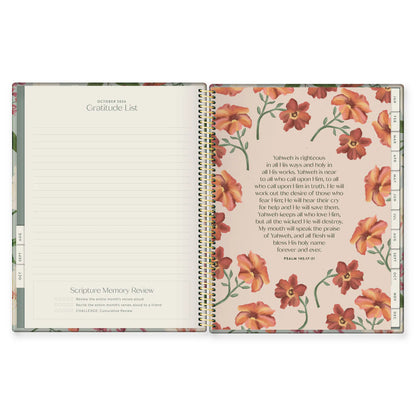 17-Month Bible Memory Planner (2027) - Garden Edition