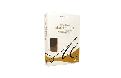 Spanish MacArthur Study Bible - RVR60, Biblia de Estudio MacArthur, Leathersoft, Café