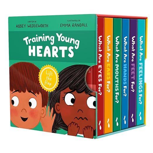 Training Young Hearts Boxed Set: 6 Lift-the-Flap Board Books & Guide for Grown-Ups (toddlers ages 1-5)