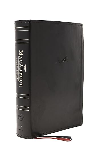 Macarthur Study Bible - NASB 2nd Edition- Black Leathersoft Thumb Index