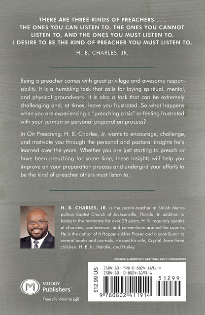 On Preaching: Personal & Pastoral Insights for the Preparation & Practice of Preaching by H B Charles Jr (Author)