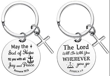 Keychain w Bible Verse & Free bag & Card
