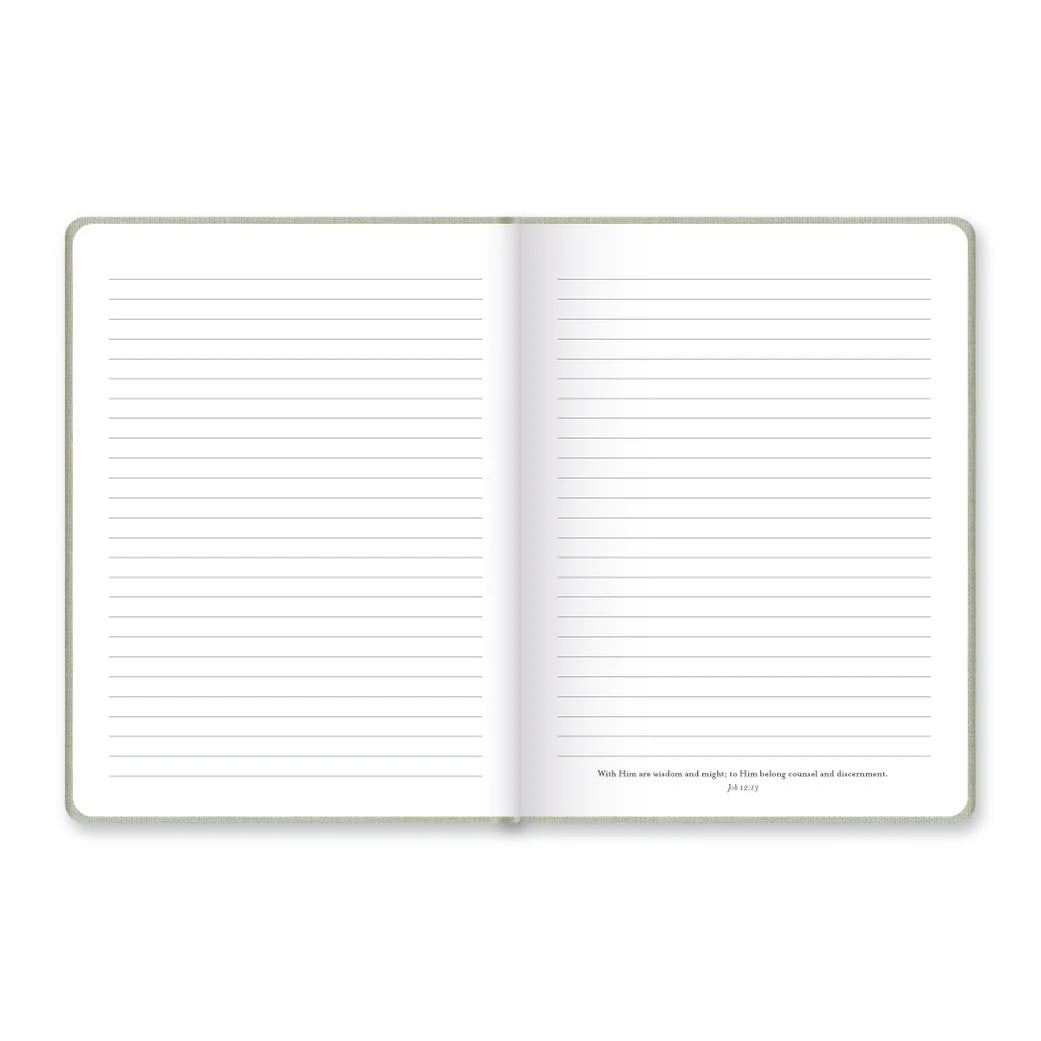 Faithful Promises Journal - Mist Green Linen