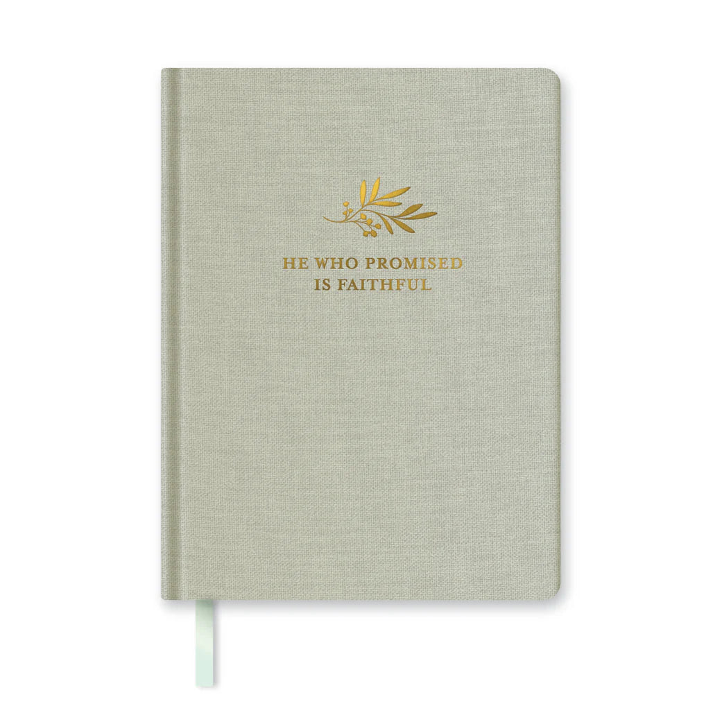 Faithful Promises Journal - Mist Green Linen