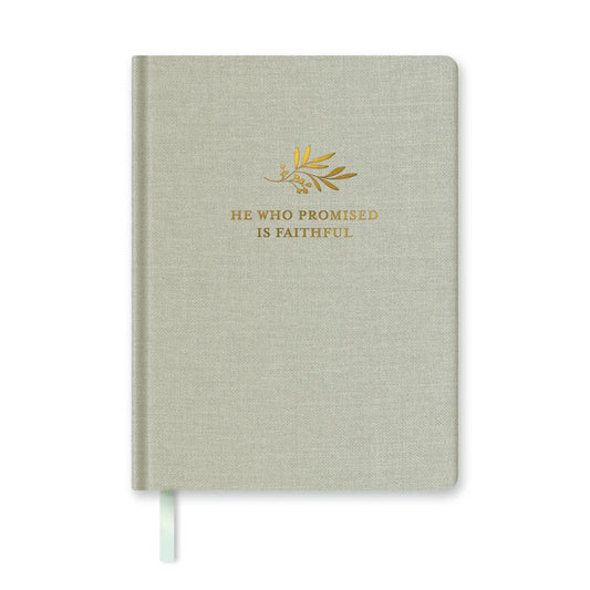 Faithful Promises Journal - Mist Green Linen