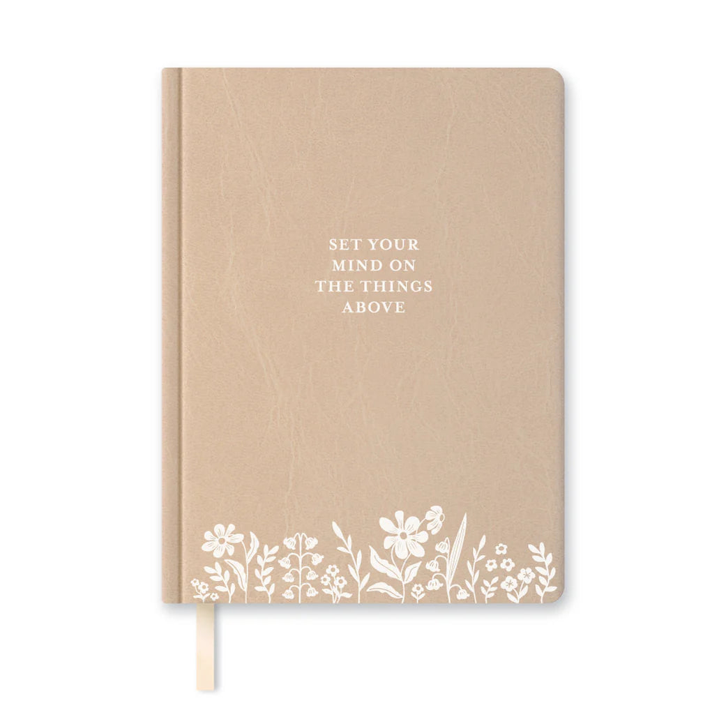 Things Above Journal - Beige Faux Leather