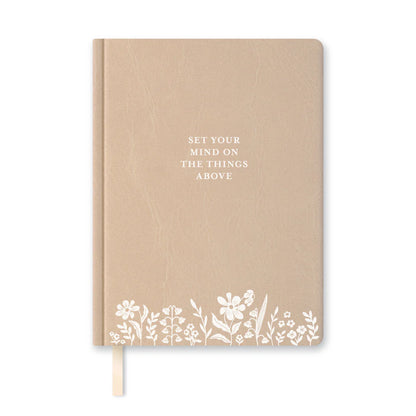 Things Above Journal - Beige Faux Leather