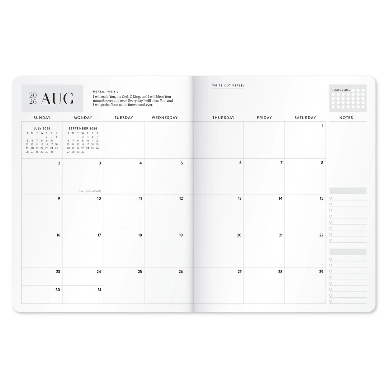 17-Month Bible Memory Planner (2027) - Navy Blue Edition