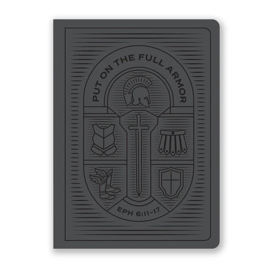 Armor of God Journal - Steel Grey Faux Leather